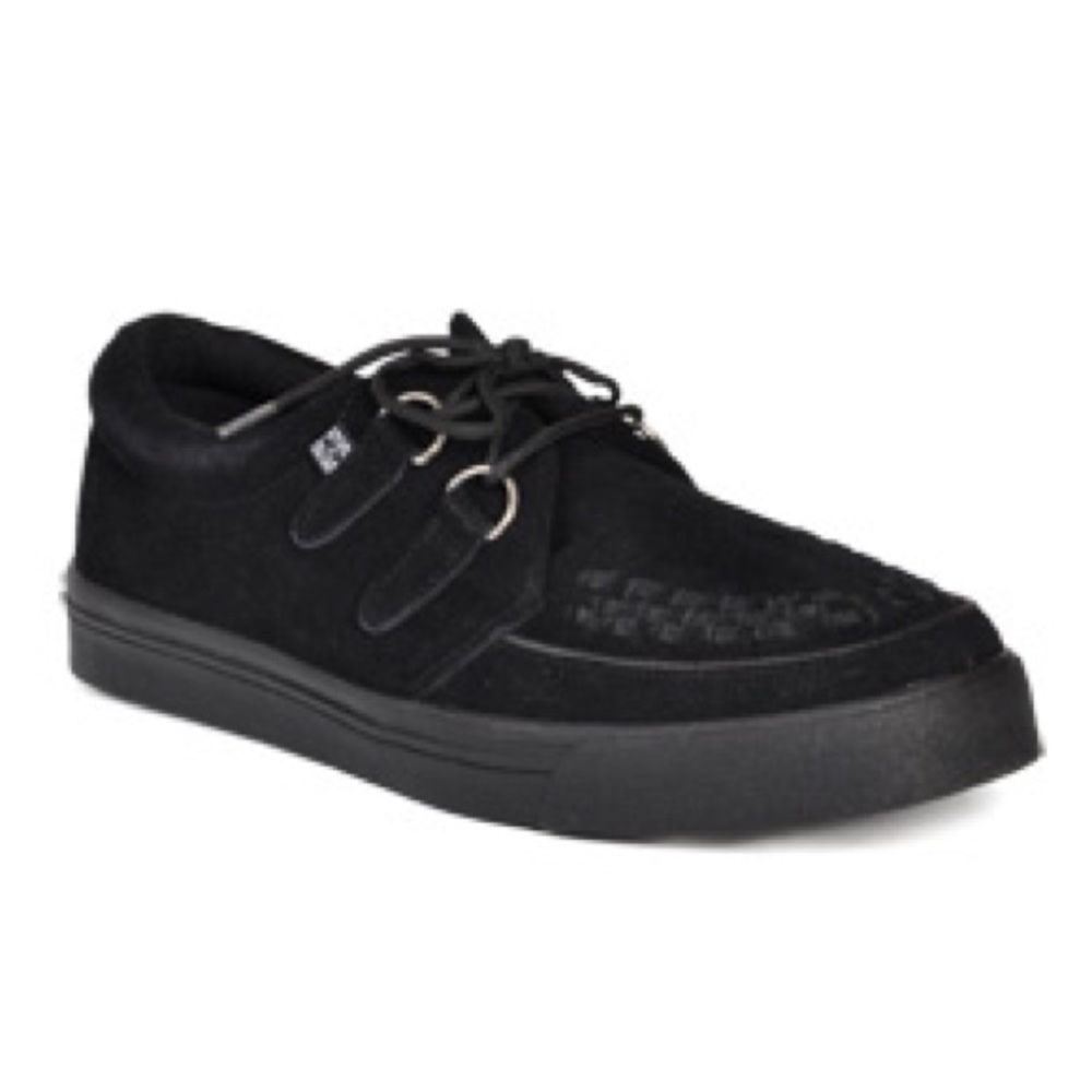 T.U.K. Black Suede Platform Creeper Sneaker
